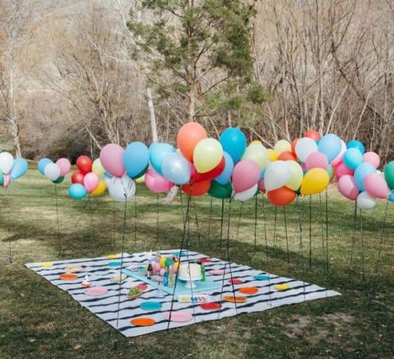 baby shower al aire libre