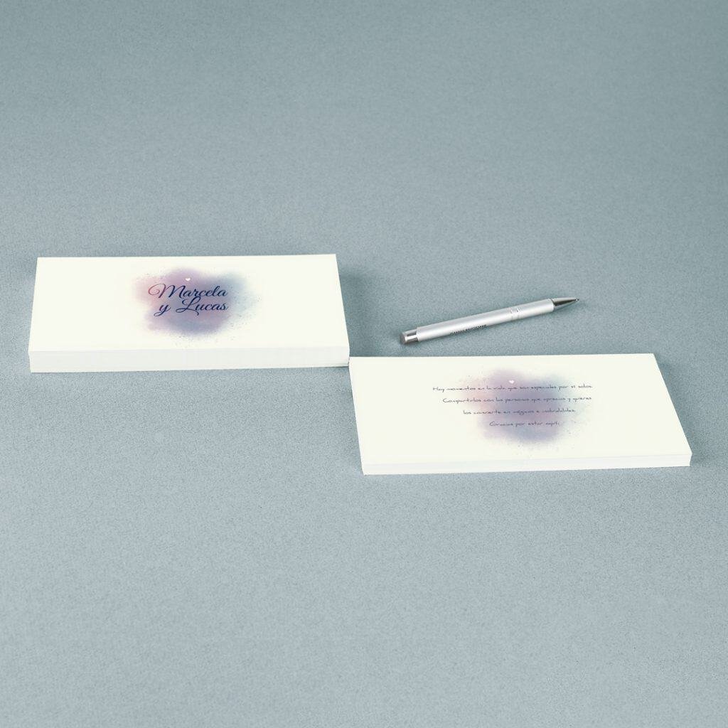 Tarjetas de agradecimiento boda