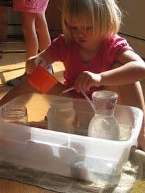 juegos agua Montessori